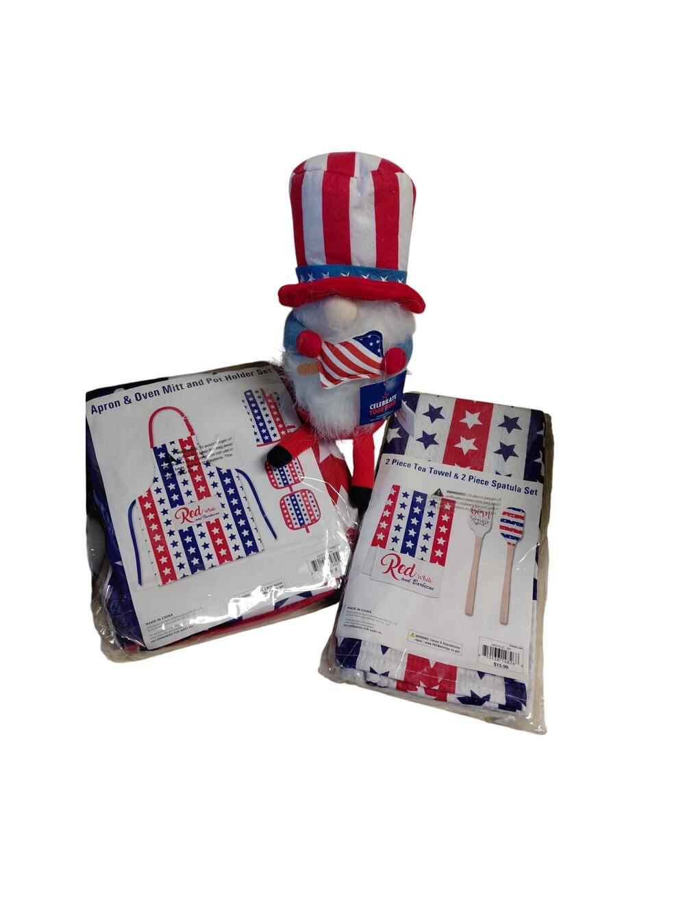 Memorial Day / 4th of July Patriotic Kitchen Bundle Set New